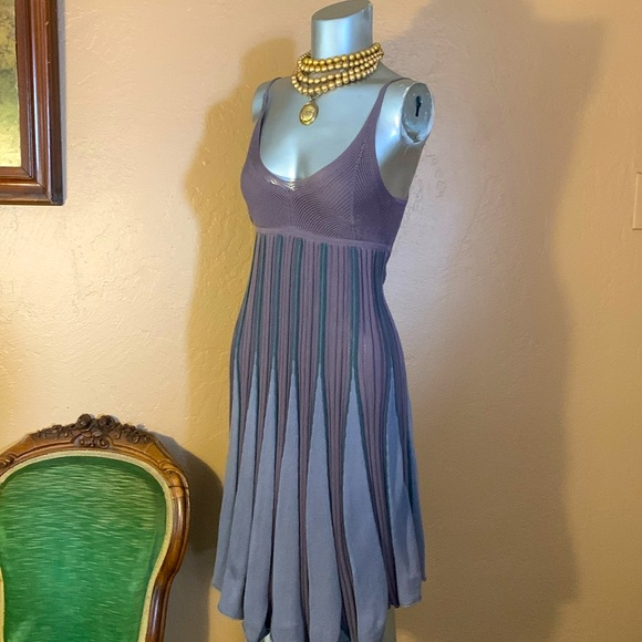 Rare Free People Lavender/Gray Boho Knitted Dress. Sz S - Picture 2 of 10